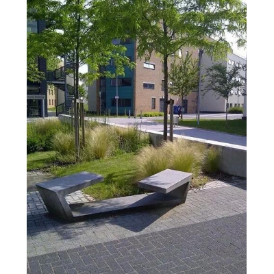 水泥制品用作城市户外公共休闲设施案例