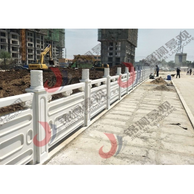 锦澜白色铸造石栏杆