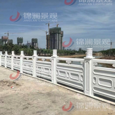 宁波白色铸造石景观护栏