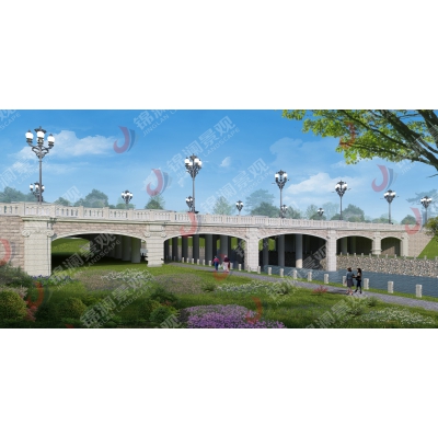 锦澜铸造石桥梁装饰铸造石栏杆设计方案