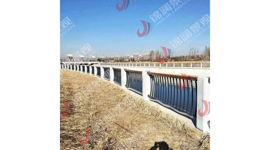 河道精铸石木钢复合护栏